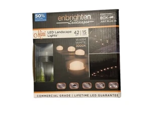 Enbrighten Landscapes Warm White Mini LED Outdoor Light Set - 42 Feet 15 Lights - Picture 1 of 6