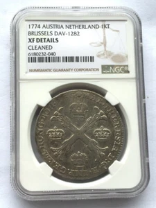 Austria Netherland 1774 Brussels 1KT NGC Silver Coin - Picture 1 of 2