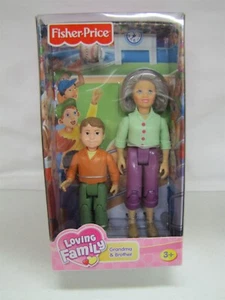 New! Fisher Price Loving Family Dollhouse Grandma & Brother Dolls 2006 Boy Rare! - Picture 1 of 3