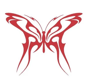 FLAME DECAL BUTTERFLY #18  VINYL HOOD AUTO CAR TRUCK SUV  VAN  SEMI VEHICLE BURN - Imagen 1 de 2