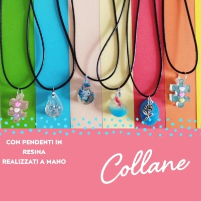 Collane Colorate Con Pendenti In Resina Sconti Acquisti Multipli E Spedizioni - Immagine 1 di 4