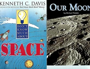 2 libros espaciales: nuestra luna de Michael Tisdale y no sé mucho sobre Space Davis - Imagen 1 de 2