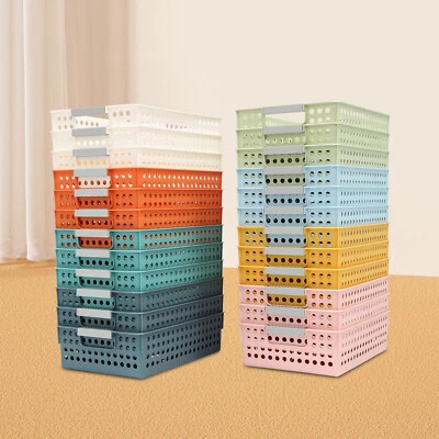 24Pack Classroom Storage Baskets Bins Colorful Plastic Organizer Basket for Home - Image 1 of 4