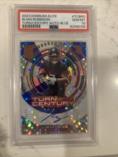 2023 Bijan Robinson  Donruss Elite Turn Of The Century  Blue Auto /25 Psa 10 🔥