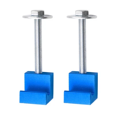 2x Kit de montaje de aluminio azul piezas abrazaderas para camioneta caja de herramientas amarre Foto 1 de 4