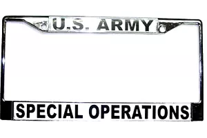 U S Army-SPECIAL OPERATIONS-License Plate Frame-Chromed Cast Metal #811017 - Picture 1 of 1