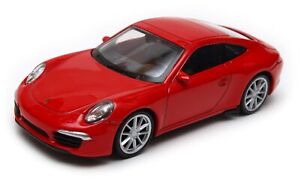 Porsche 911 Carrera S Germany Car Model Metal Diecast Toy Red 1:43 Welly