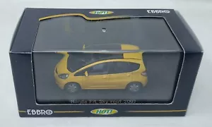 EBBRO 1:43 HONDA FIT TECHO CIELO 2007 AMARILLO 000 COCHE MODELO FUNDIDO A PRESIÓN JDM - Imagen 1 de 5