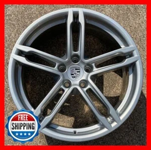 PORSCHE MACAN 2015-2021 Factory OEM Wheel 19" REAR Rim Hyper Silver 67525 #A - Picture 1 of 5