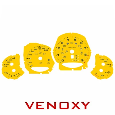 Porsche 911 991 Carrera / S 2011-2015 PDK amarillo MPH venoxi caras de calibre personalizado Foto 1 de 4