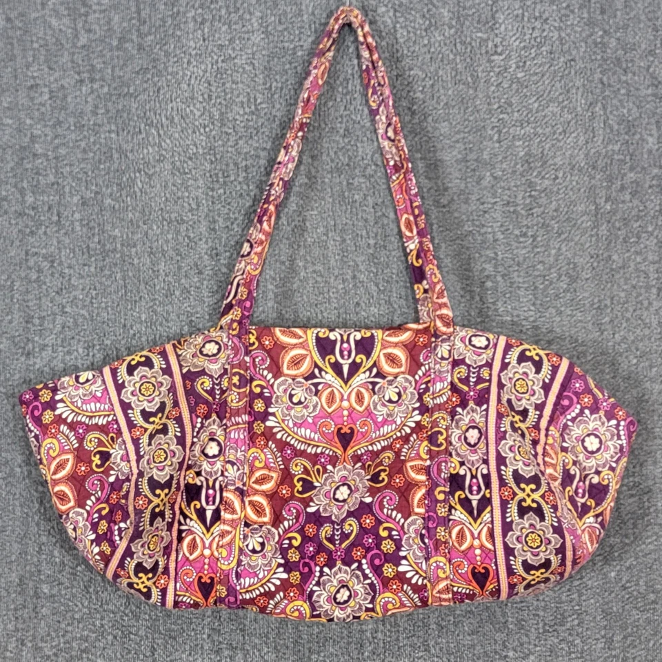 Сумка спортивная женская Vera Bradley большая фиолетовая розовая на молнии Weekender дорожная сумка с короткими ручками - Изображение 1 из 1