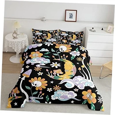  Психоделический цветочный одеяло комплект для девочек мальчиков детей Groovy Queen мульти 05 - Изображение 1 из 4