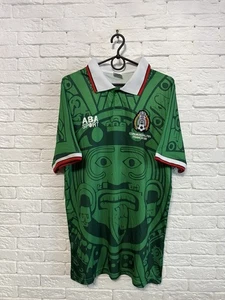 Rare Vintage Aba Sport Mexico 1998 Home World Cup Jersey Sz L - Picture 1 of 3
