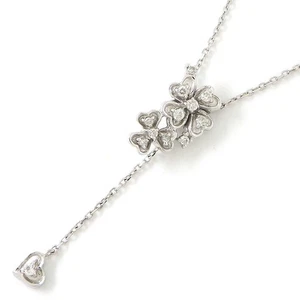 Vendome Aoyama Collier Kleeblatt Blume Herz Diamant 750(18K) Weißgold - Bild 1 von 9