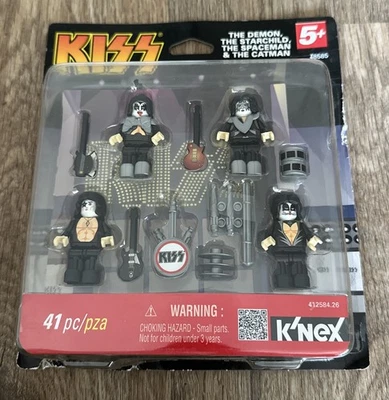 K'nex Kiss Figures Demon Starchild Spaceman Catman 41 Pcs Concert Set 48585 NEW! - Image 1 of 4