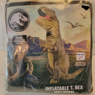 Rubies Jurassic World TRex Adult Inflatable Costume One Size Fits Most Halloween - Image 1 of 4