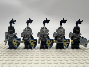 5-Pack LEGO Knights with Swords, Armor & Battle Axes – Castle Army Builder Lot - Picture 1 of 4