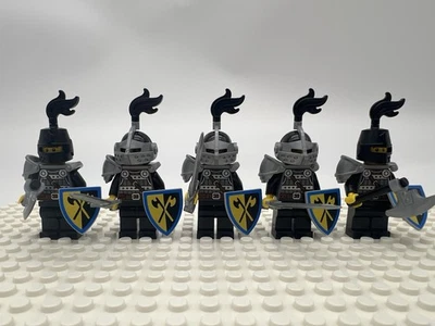 5-Pack LEGO Knights with Swords, Armor & Battle Axes – Castle Army Builder Lot - Image 1 of 4