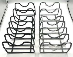 2 Metal 6-Section Plate Lid Pan Book Kitchen Cabinet Counter Organizer Racks - Picture 1 of 12