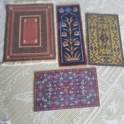 Lote de 4 alfombras tamaño casa de muñecas estampadas vintage - #18 Foto 1 de 4
