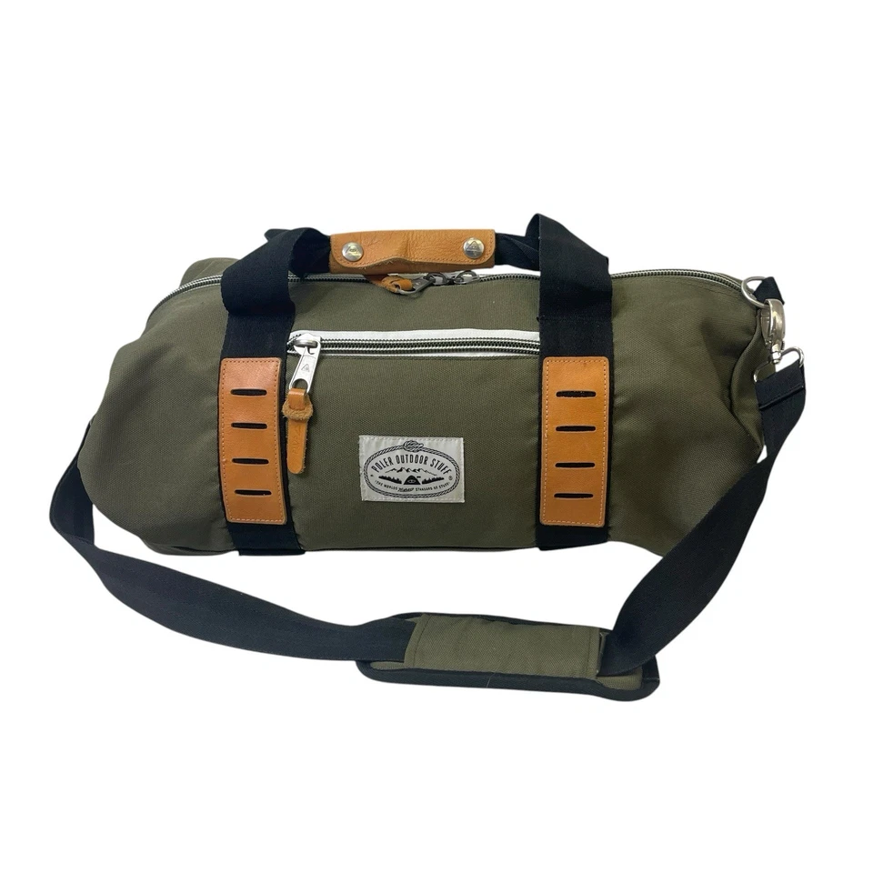 Bolso de Lona Poler Stuff Verde Marrón Nylon con Correa Exterior Camping Viaje Gimnasio Foto 1 de 4