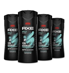 AXE Body Wash for Long Lasting Freshness Apollo Sage Cedarwood Mens 4 pack 16 FL - Picture 1 of 6