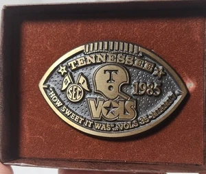 Vtg 1985 Tennessee Vols Miami Belt Buckle Sec Champs Football RARE - Picture 1 of 4