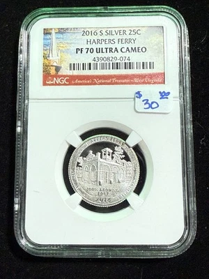 2016 S SILVER HARPERS FERRY WASHINGTON QUARTER NGC PF 70 ULTRA CAMEO - Image 1 of 4