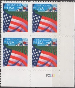 SC# 3449 - 2000 34¢ Flag Over Farm - Non-Denominated Self-Adhesive - MNH PB of 4 - Picture 1 of 1