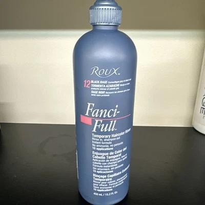 Nuevo enjuague temporal para color de cabello Roux Fanci-Full #12 BLACK RAGE 15,2 OZ. Foto 1 de 4