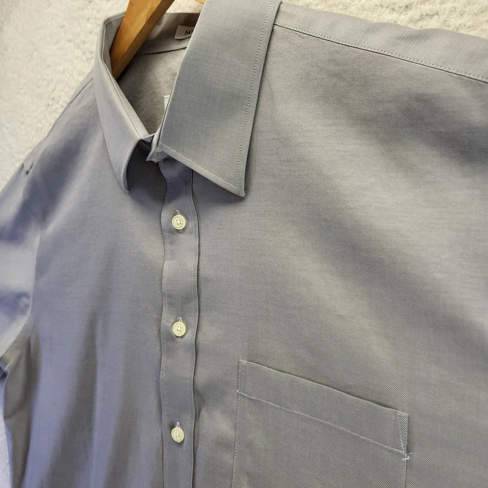 Camisa social masculina Joseph And Feiss 17.5 34/35 cinza sem ferro manga longa botão - Imagem 1 de 4