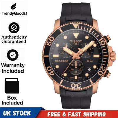 TISSOT T-Sport Seastar 1000 T120.417.37.051.00 Chronograph Black Dial Mens Watch - Image 1 of 4