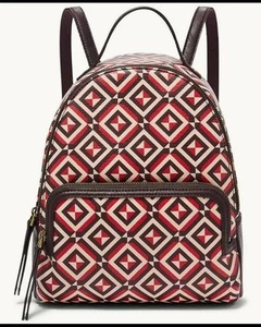 £149 *RARE* Fossil Felicity Backpack Rucksack Bag Geometric Pattern Boho - Picture 1 of 20