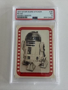 1977 Topps Star Wars Stickers R2-D2 (Kenny Baker) #38 PSA 5 EX - Picture 1 of 3