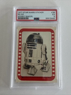1977 Topps Star Wars Stickers R2-D2 (Kenny Baker) #38 PSA 5 EX - Image 1 of 3