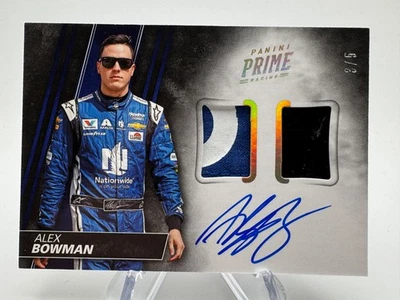 2018 PRIME Racing ALEX BOWMAN Holo Gold Dual Patch Auto /5 #DMAAB - Image 1 of 2