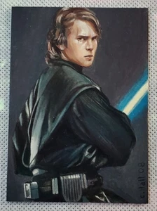 Tarjeta de boceto 2008 arte Anakin Skywalker Star Wars Charles Hall aceo no topps - Imagen 1 de 7