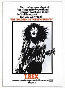 T.REX-The Children Of The Revolution, Promo Poster-Repro..print - Imagen 1 de 1