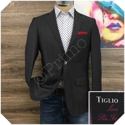 TIGLIO LUXE Mens Blazer Sport Coat Casual Size 40R Slim Fit Two Button Wool Suit - Image 1 of 4