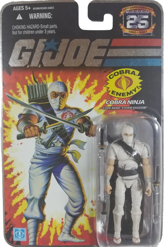 2007 Hasbro Gi Joe 25th Anniversary Cobra Storm Shadow V21 Foil Card MOC