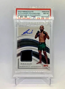 UFC 2023 "ALEXANDER VOLKANOVSKI" Auto Patch 17/49 Immaculate Collection PSA 8 - Picture 1 of 2