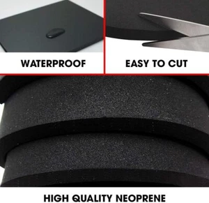 Neoprene Sponge Foam Rubber Sheet Roll 15 X 60 Inch X 1/2" Thick Perfect Cosplay - Picture 1 of 3