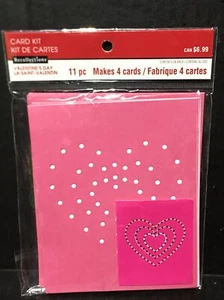Valentine's Day Card Kit  Recollections 11pc Makes 4 4.5” X 5.5” New - Picture 1 of 2