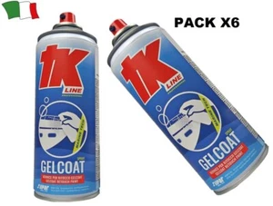 TK LINE MARINE GELCOAT SPRAY BIANCO PURO VERNICE PER RITOCCO CF6 PEZZI - Picture 1 of 1
