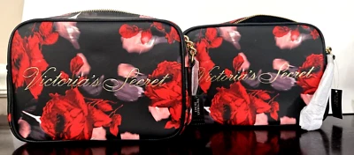 Victoria's Secret Lote de 2 Monederos Bandolera Floral Rojo y Negro Cadena Dorada Nuevo con Etiquetas Foto 1 de 4
