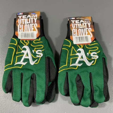 Oakland Athletics MLB Baseball Two Tone Team Utility Gloves Sports - LOT OF 2 Cover