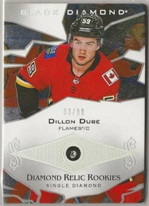 2018 2018-19 Black Diamond Diamond Relic Rookie #BDRDD Dillon Dube 33/99 Flames - Picture 1 of 2