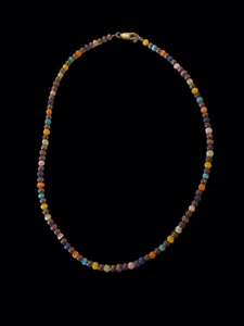 925 Sterling Silber Multi Color Katzenauge Vintage 17,5" 4mm Halskette  - Bild 1 von 8