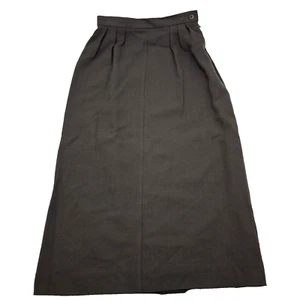 Maxi falda vintage años 80 JAEGER gris carbón 100 % lana tiro alto 6 para adaptarse a 23x30" - Imagen 1 de 10