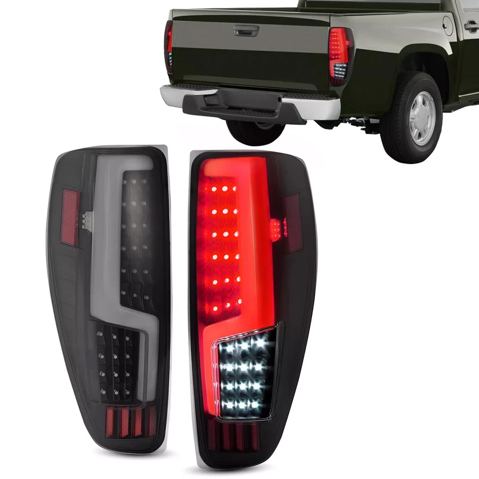 For 2004-2012 Chevy Colorado Canyon Full LED Tail Lights Brake Lamps Black Smoke - Image 1 of 4